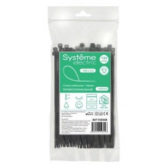 Стяжка кабельная MultiSet 150х3.6 Чёрная (100шт)