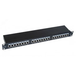 Панель коммутационная СегментЛАН Cat6 1U, 24 порта, FTP, RJ45, черная Панель коммутационная СегментЛАН Cat6 1U, 24 порта, FTP, RJ45, черная