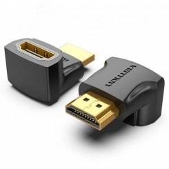 Адаптер переходник HDMI v2.0 19M на 19F, угол 270, контакты позолоченные