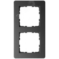 Рамка G-Flex 2-постовая, цвет черный матовый (soft touch) Рамка G-Flex 2-постовая, цвет черный матовый (soft touch)