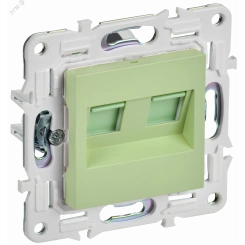 SKANDY Розетка компьютерная двойная RJ45 кат.6 SK-K04G мятный IEK