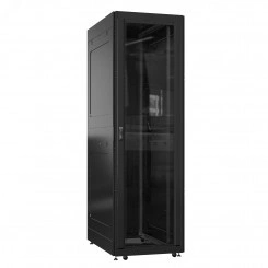 Шкаф серверный 42U 800х1200 передняя дверь: стекло IP41. задняя дверь: одностворчатая глухой металл IP51. боковые панели: глухой металл. цвет: черный RAL9005 