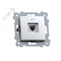 Мария розетка RJ11 скрытой установки РТ1-456, белый Мария розетка RJ11 скрытой установки РТ1-456, белый