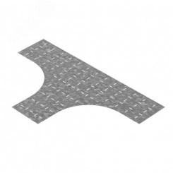 Донная вставка для тройника для лотков НЛО 600 мм радиус 600 мм, толщ. 1,0 мм, Сендзимир цинк Донная вставка для тройника для лотков НЛО 600 мм радиус 600 мм, толщ. 1,0 мм, Сендзимир цинк