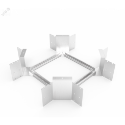 Кабельрост угловой  с R=100 мм крестообразный горизонтальный РУ1КГ.400.200.100.1,5.2