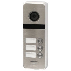 Блок видеодомофона на 3 абонента, 600 ТВЛ, ИК подсветка, серебряный Блок видеодомофона на 3 абонента, 600 ТВЛ, ИК подсветка, серебряный