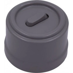 Выключатель Лизетта 1-кл. проходной, пластик, цвет Титан (клавишный) Выключатель Лизетта 1-кл. проходной, пластик, цвет Титан (клавишный)