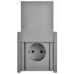 FORTE&PIANO Розетка 1-местная с заземлением с защитными шторками и крышкой винтовое крепление 16А IP44 FP521 сталь IEK FORTE&PIANO Розетка 1-местная с заземлением с защитными шторками и крышкой винтовое крепление 16А IP44 FP521 сталь IEK