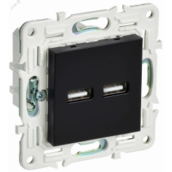 SKANDY Розетка USB A+A 3,1А SK-R15Bl черный IEK