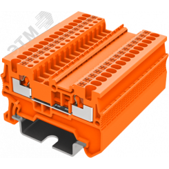 Клемма TP 1-1 проходная Push-in, сечение 1,5 мм. кв., оранжевая