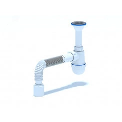 Сифон для умывальника АНИ 1 1/2' x 40 с гибкой трубой 40х50