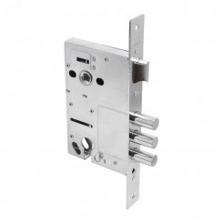 Корпус замка БУЛАТ ЗВ4-3(14).60.85.08 хром, без ручек, без ц/механизма для металлических дверей Корпус замка БУЛАТ ЗВ4-3(14).60.85.08 хром, без ручек, без ц/механизма для металлических дверей