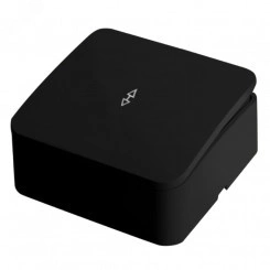 Переключатель одноклавишный 250В 10А серия София черный матовый STEKKER