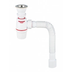 Сифон NEO AIR для мойки с выпуском 1'1/2 х 40 мм и гофротрубой L800 мм 40 х 40/50 мм Сифон NEO AIR для мойки с выпуском 1'1/2 х 40 мм и гофротрубой L800 мм 40 х 40/50 мм