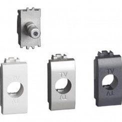 Livinglight. Розетка SAT с разьемом типа F. Резьбовое соединение. 1 модуль. Поставляется в комплекте с лицевыми панелями цветов ''Белый'', ''Алюминий'', ''Антрацит''.