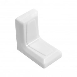 Уголок Кунгур меб. с декор.накладкой 26х26 пласт. белый/цинк Уголок Кунгур меб. с декор.накладкой 26х26 пласт. белый/цинк