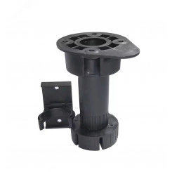 Ножка пластик.цокольная, Н120 (115-135) мм, черная , 2шт с 1 клипсой - пакет Tech-Krep