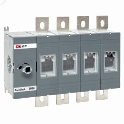 Рубильник 800A 4P без рукоятки управления TwinBlock EKF Рубильник 800A 4P без рукоятки управления TwinBlock EKF