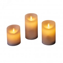 Фигура светодиодная Свеча на батарейках 2AA (не в/к) в составе набора из 3 штук Диммируемые 1 светодиод Теплый белый свет Пульт ДУ (в/к)  ULD-F055 WARM WHITE RC CANDLE SET3