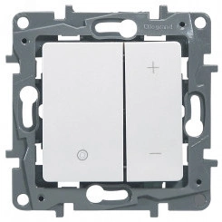 ETIKA Диммер нажимной 400Вт белый ETIKA Диммер нажимной 400Вт белый