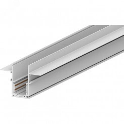 Шинопровод встраиваемый для низковольтных трековых светильников 1м белый