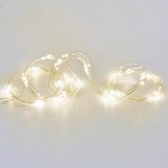 Гирлянда светодиодная Лучи росы на батарейках 3АА (не в/к) 2м 10 нитей 200 светодиодов Теплый белый свет Провод прозрачный ULD-E0200-200/STB/3AA WARM WHITE IP44 ТМ Uniel