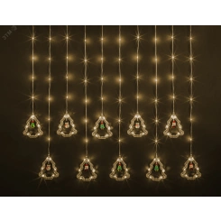 Гирлянда новогодняя светодиодная NGF-D034-01 бахрома елки и фигурки WW 3*0.6м IP20 Гирлянда новогодняя светодиодная NGF-D034-01 бахрома елки и фигурки WW 3*0.6м IP20