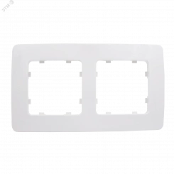 Рамка двухместная, скрытой установки, цвет белый