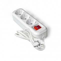 Удлинитель S-303А ПВС 3*1,5 ,3 гнезда, с заземлением, с выключателем, 3м (еврослот) Удлинитель S-303А ПВС 3*1,5 ,3 гнезда, с заземлением, с выключателем, 3м (еврослот)