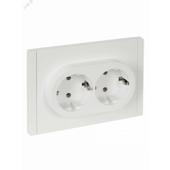 FORTE&PIANO Розетка 2-местная с заземлением без защитных шторок безвинтовое крепление 16А FP224 белый IEK FORTE&PIANO Розетка 2-местная с заземлением без защитных шторок безвинтовое крепление 16А FP224 белый IEK