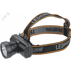 Фонарь светодиодный NPT-H31-ACCU налобный 1LED 3Вт li-ion 0,6Ач