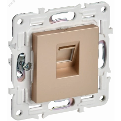 SKANDY Розетка компьютерная RJ45 кат.6 SK-K02Sa песочный IEK