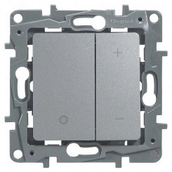 ETIKA Диммер нажимной 400Вт алюминий ETIKA Диммер нажимной 400Вт алюминий