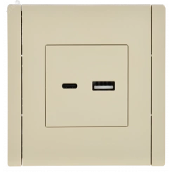 FORTE&PIANO Розетка USB A+C 3,1А FP450 ваниль IEK