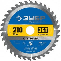 Диск пильный по дереву Оптима, 210 x 30 мм, 36Т, Профессионал Диск пильный по дереву Оптима, 210 x 30 мм, 36Т, Профессионал