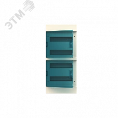 Щит распределительный навесной ЩРн-п-48 пластиковый Mistral41 зеленая прозрачная дверь с клеммами IP41