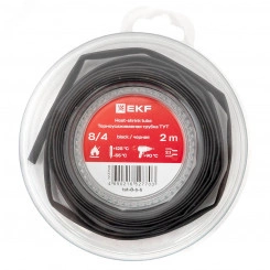 ТУТ нг 8/4 черная ролик 2 м EKF ТУТ нг 8/4 черная ролик 2 м EKF