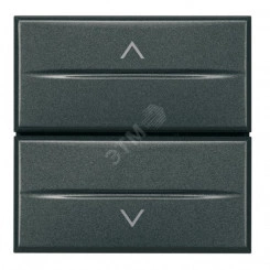 Axolute Переключатель двухкнопочный 16 А 1Р 1-0-2 – 2 модуля антрацит Axolute Переключатель двухкнопочный 16 А 1Р 1-0-2 – 2 модуля антрацит