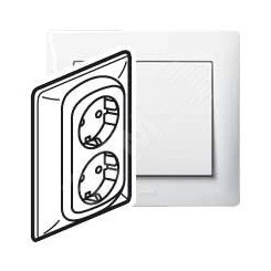 Galea Life Розетка двойная с заземлением white Galea Life Розетка двойная с заземлением white