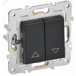 SKANDY Выключатель жалюзи 10А SK-V12Bl черный IEK SKANDY Выключатель жалюзи 10А SK-V12Bl черный IEK