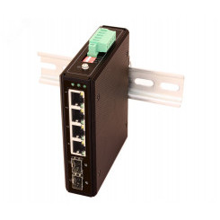 Коммутатор неуправляемый промышленный  6 портов RJ45/SFP 10 100 1000 Мб/с PoE 240Вт