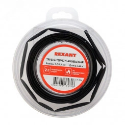 Трубка термоусаживаемая 3,0 1,5 мм черная, ролик 2,44 м, REXANT Трубка термоусаживаемая 3,0 1,5 мм черная, ролик 2,44 м, REXANT