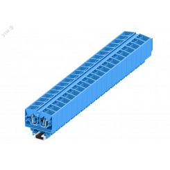 Клемма TB 2-2 на DIN-15, фронт.подключение, сечение 2,5 мм. кв., синий.