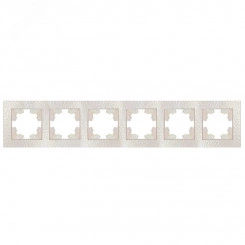 Рамка фактурная 6 постов универсальная UNIVersal Афина жемчуг (еврослот) Рамка фактурная 6 постов универсальная UNIVersal Афина жемчуг (еврослот)