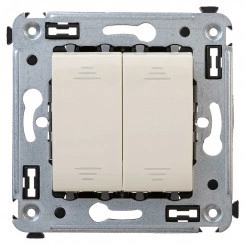 Avanti Выключатель двухклавишный в стену, ''Ванильная дымка'' Avanti Выключатель двухклавишный в стену, ''Ванильная дымка''