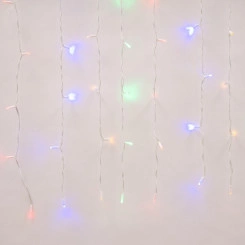 Занавес светодиодный с эффектом мерцания 3х2м Соединяемый 240 светодиодов Разноцветный свет Провод белый ULD-C2030-240/TWK MULTI IP67