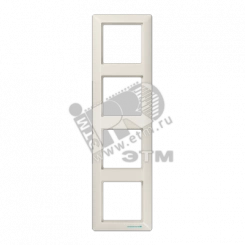 Рамка 4 поста слоновая кость