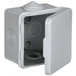 Коробка распределительная КМ 65х65х50мм о/к IP54 4 вв. (7035) GENERICA Коробка распределительная КМ 65х65х50мм о/к IP54 4 вв. (7035) GENERICA