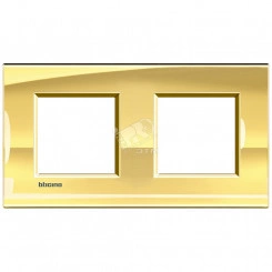 LivingLight Рамка прямоугольная 2 поста Золото