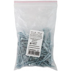 Шуруп универсальный 4,5х40 потайная головка, остроконечный, оцинкованный (100шт) Шуруп универсальный 4,5х40 потайная головка, остроконечный, оцинкованный (100шт)